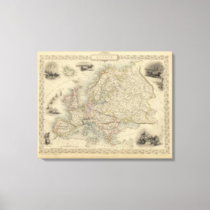 Europa 12 leinwanddruck