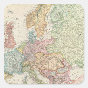 Europa 16 quadratischer aufkleber