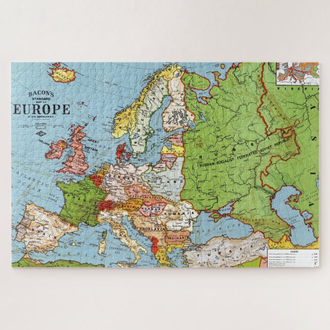 Europa 1923 puzzle (Horizontal)