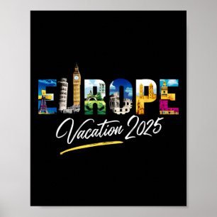 Europa 2025 Family Vacation Souvenir Trip Summer T Poster