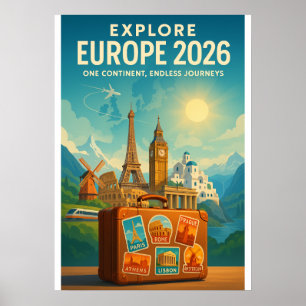 EUROPA 2026 — Ein Kontinent, endlose Reisen Poster