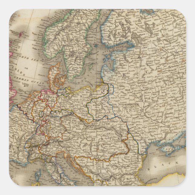 Europa 22 quadratischer aufkleber (Vorderseite)