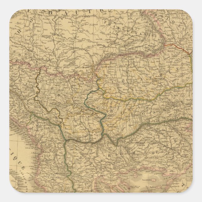 Europa 23 quadratischer aufkleber (Vorderseite)
