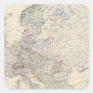 Europa 2 quadratischer aufkleber