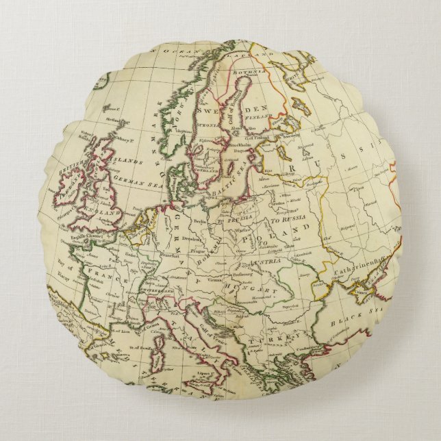Europa 33 rundes kissen (Vorderseite)
