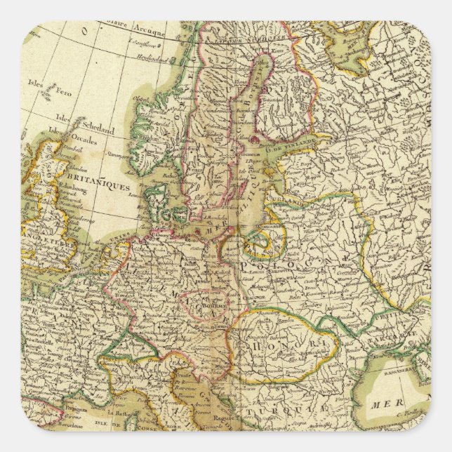 Europa 35 quadratischer aufkleber (Vorderseite)