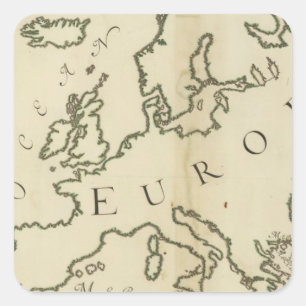 Europa 44 quadratischer aufkleber