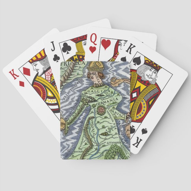 EUROPA ALS KÖNIGIN, 1588 SPIELKARTEN (Rückseite)