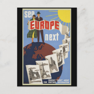 Europa als Nächstes Postkarte