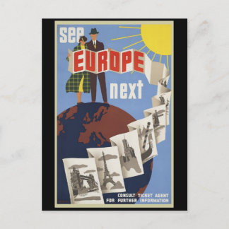 Europa als Nächstes Postkarte