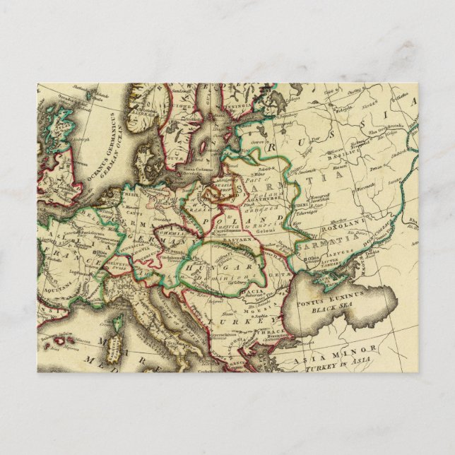 Europa alt, modern postkarte (Vorderseite)