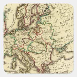 Europa alt, modern quadratischer aufkleber