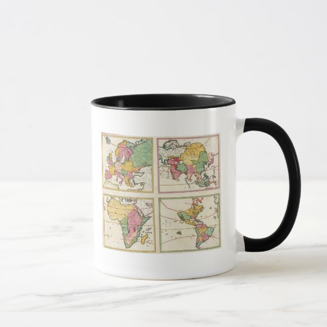 Europa, Asien, Afrika, Amerika Tasse (Rechts)
