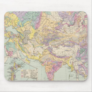 Europa - Atlas-Karte Asiens und Europas Mousepad