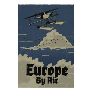 Europa aus der Luft Poster