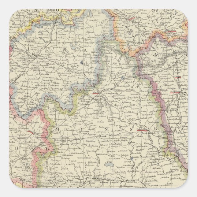 Europa, Belarus, Ukraine Quadratischer Aufkleber (Vorderseite)