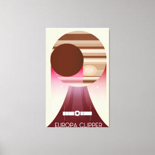 Europa Clipper Weltraumkunst Leinwanddruck