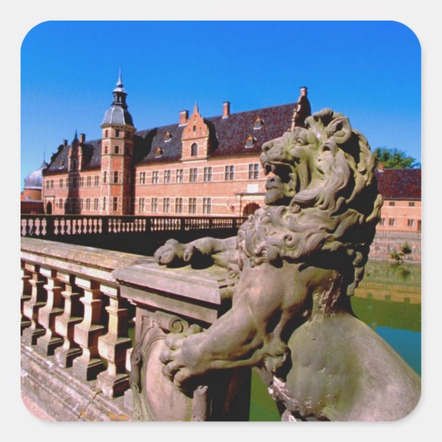 Europa, Dänemark, Kopenhagen (alias Kobenhaven), Quadratischer Aufkleber (Vorderseite)