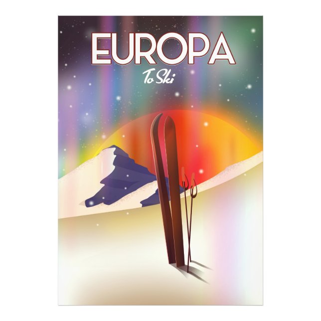 Europa - Der Jupiter Weltraumkunst. Fotodruck (Vorne)