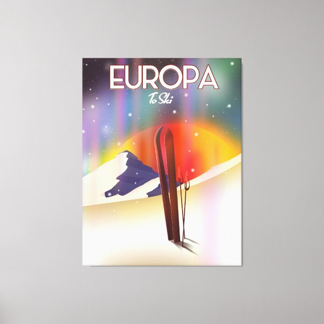 Europa - Der Jupiter Weltraumkunst. Leinwanddruck (Vorderseite)