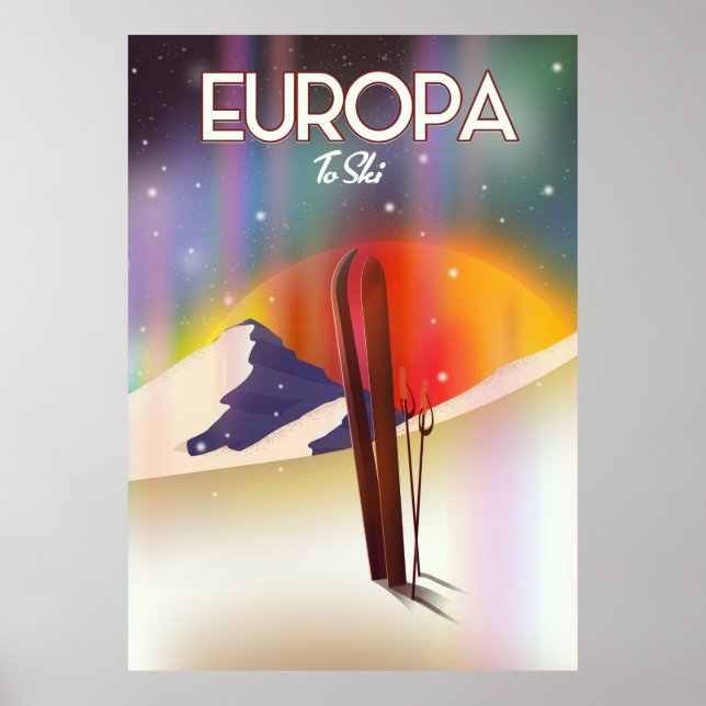 Europa - Der Jupiter Weltraumkunst. Poster (Vorne)