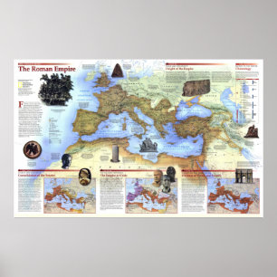 "Europa: Detaillierte römische Reich Geschichte Ka Poster