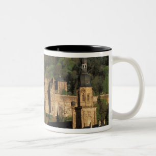 Europa, Deutschland, Heidelberg.Burg Zweifarbige Tasse