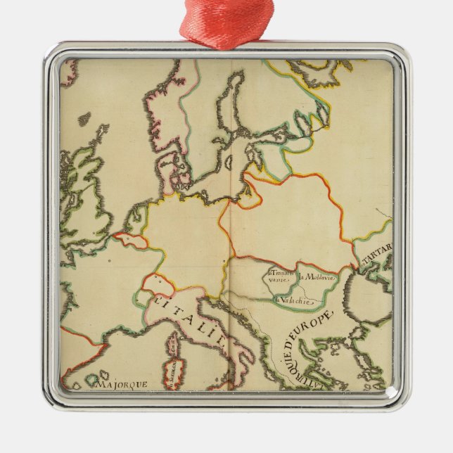 Europa durch Religion 2 Silbernes Ornament (Vorne)