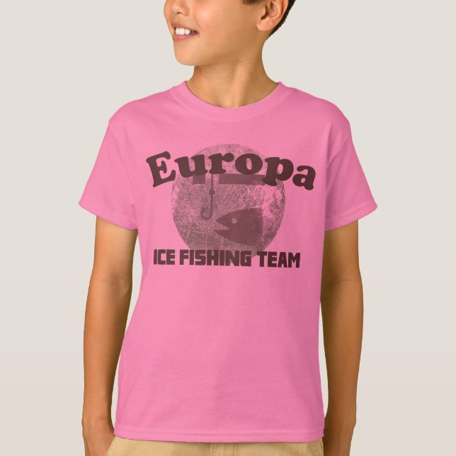Europa-Eis-Fischen-Team T-Shirt (Vorderseite)