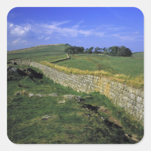 Europa, England, Hadrianswall. Die Steine von Quadratischer Aufkleber