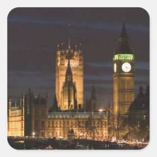 Europa, ENGLAND, London: Parlament / 2 Quadratischer Aufkleber