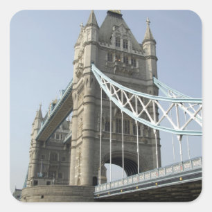 Europa, England, London. Tower Bridge über die Quadratischer Aufkleber