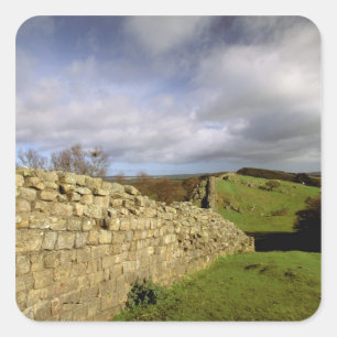 Europa, England, Northumberland. Hadrian Quadratischer Aufkleber