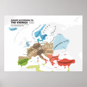 Europa entsprechend den Wikingern Poster