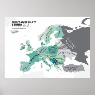 Europa entsprechend Serbien Poster