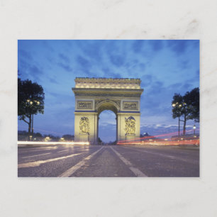 Europa, Frankreich, Paris. Arc de Triomphe aus der Postkarte