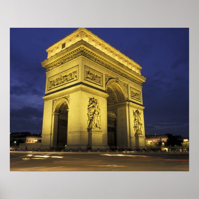 Europa, Frankreich, Paris Arc de Triomphe Poster (Vorne)