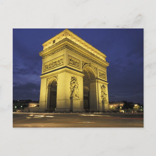 Europa, Frankreich, Paris Arc de Triomphe Postkarte (Vorderseite)