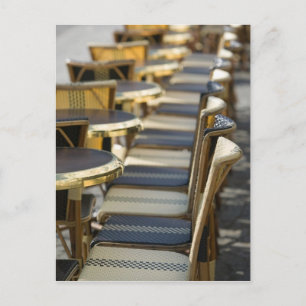 Europa, Frankreich, Paris, Beaubourg: Cafétische / Postkarte
