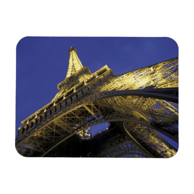 Europa, Frankreich, Paris, Eiffelturm, Abend 2 Magnet (Horizontal)