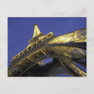 Europa, Frankreich, Paris, Eiffelturm, Abend 2 Postkarte