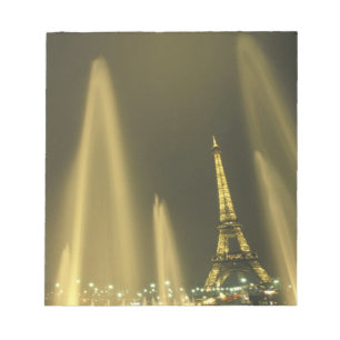 Europa, Frankreich, Paris, Eiffelturm, Abend Notizblock