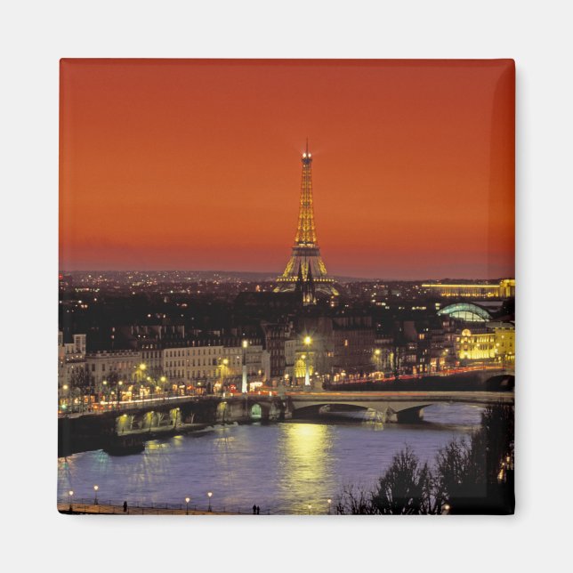 Europa, Frankreich, Paris Sonnenuntergang mit Blic Magnet (Vorne)