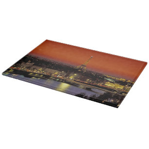 Europa, Frankreich, Paris. Sonnenuntergangsansicht Schneidebrett
