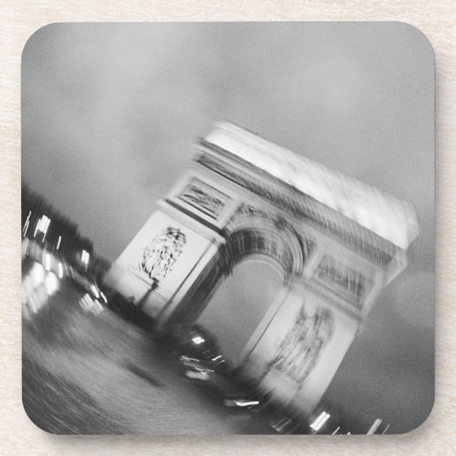 Europa, Frankreich, Paris. Spinning Arc de Triomph Untersetzer (Vorderseite)