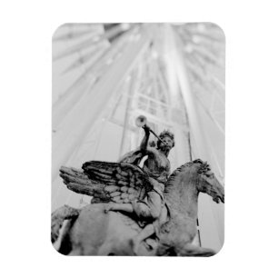 Europa, Frankreich, Paris. Statue und Riesenrad, 2 Magnet