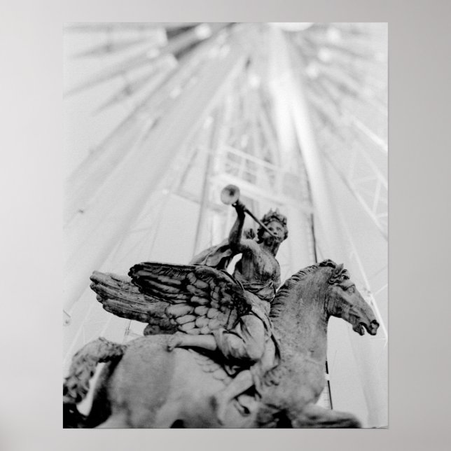 Europa, Frankreich, Paris Statue und Riesenrad, 2 Poster (Vorne)