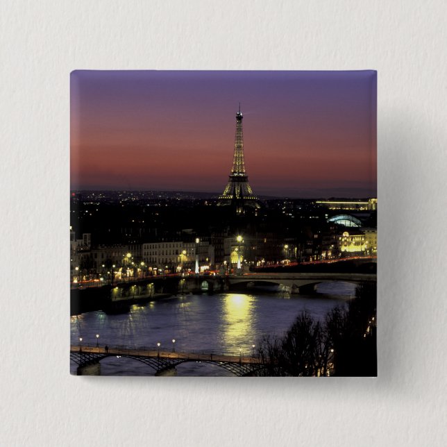Europa, Frankreich, Paris, Sunset View Button (Vorderseite)