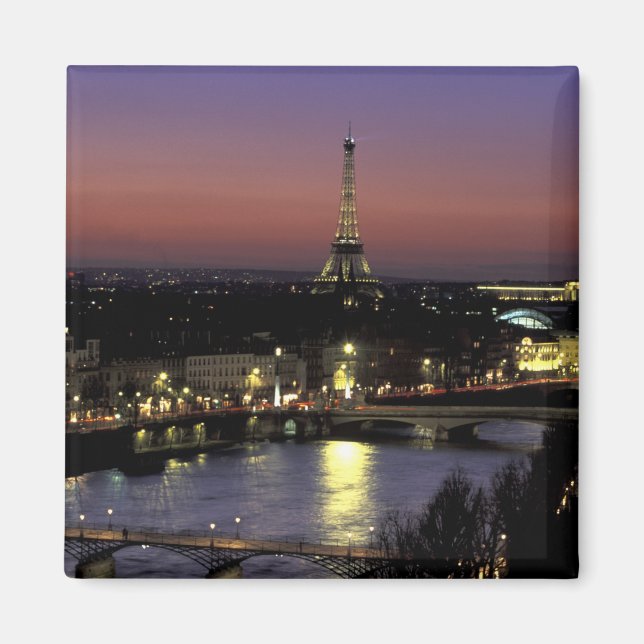 Europa, Frankreich, Paris, Sunset View Eiffel Magnet (Vorne)