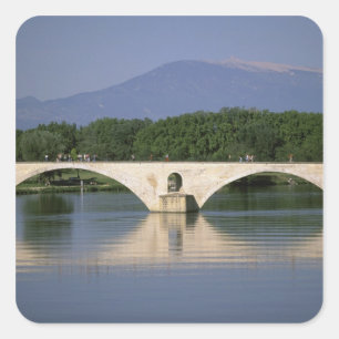 Europa, Frankreich, Provence, Avignon. Pont St, Quadratischer Aufkleber